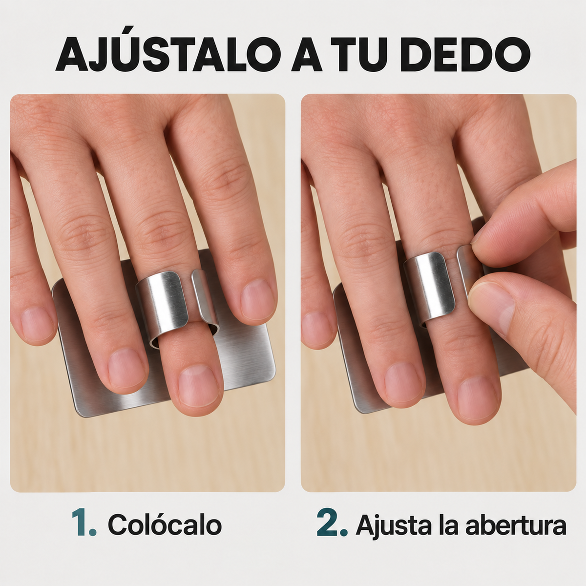 Protector de Dedos de Acero Inoxidable